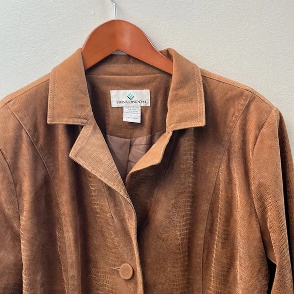 Erin London Brown Blazer Size Large - Picture 2 of 6
